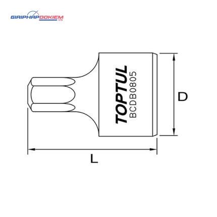 Tuýp lục giác đen 1/4" TOPTUL BCDB 2 Tuýp lục giác đen 1/4" TOPTUL BCDB - Ảnh 2