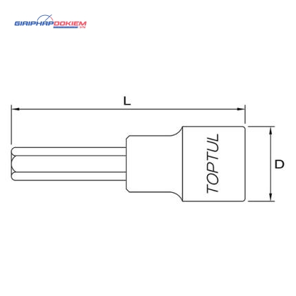Vít lục giác dài 1/2" TOPTUL BCEA 2 Vít lục giác dài 1/2" TOPTUL BCEA - Ảnh 2