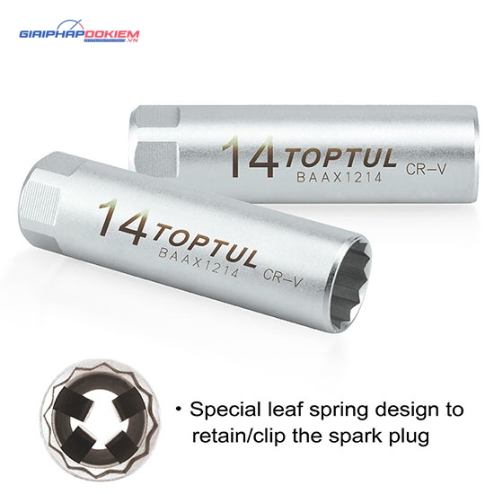Tuýp mở bugi 3/8" có lò xò bên trong Toptul BAAX 1 Tuýp mở bugi 3/8" có lò xò bên trong Toptul BAAX