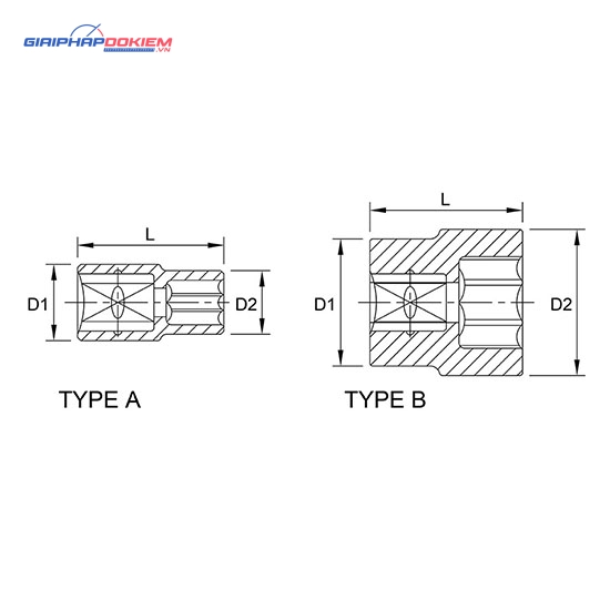 Tuýp lục giác 3/8" TOPTUL BBEA 2 Tuýp lục giác 3/8" TOPTUL BBEA - Ảnh 2
