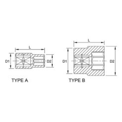 Tuýp lục giác 1" TOPTUL BAEA 3 p 160923 07827