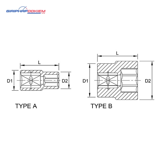 Tuýp lục giác 1" TOPTUL BAEA 2 Tuýp lục giác 1" TOPTUL BAEA - Ảnh 2