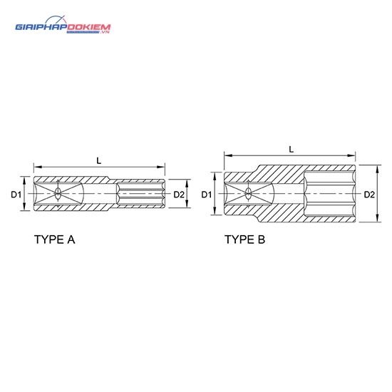 Đầu tuýp lục giác 3/8" TOPTUL BAEE 2 Đầu tuýp lục giác 3/8" TOPTUL BAEE - Ảnh 2