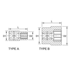 Tuýp bông 1/4" TOPTUL BAEB 3 p 160923 07869