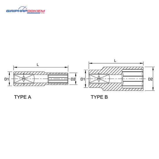 Tuýp bông dài 3/8" TOPTUL BAEF 2 Tuýp bông dài 3/8" TOPTUL BAEF - Ảnh 2