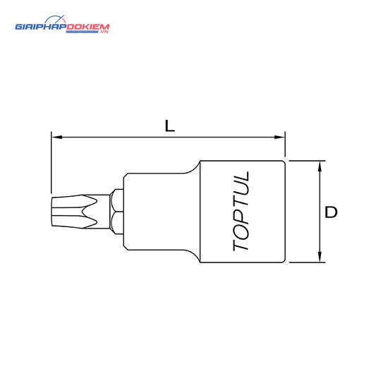 Đầu vít sao lỗ TOPTUL BCNA 2 Đầu vít sao lỗ TOPTUL BCNA - Ảnh 2