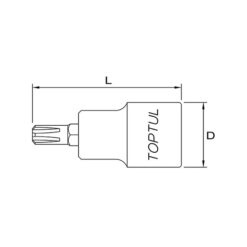 Tuýp mũi vít 1/2" TOPTUL BCQA 3 p 160930 08809