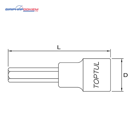 Tuýp mũi vít 1/2" TOPTUL BCWA 2 Tuýp mũi vít 1/2" TOPTUL BCWA - Ảnh 2