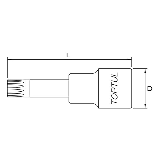 Tuýp lục giác 1/2" Toptul BCJD 2 Tuýp lục giác 1/2" Toptul BCJD - Ảnh 2