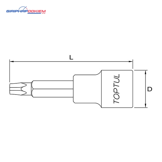 Tuýp đầu sao 1/2" TOPTUL BCOA 2 Tuýp đầu sao 1/2" TOPTUL BCOA - Ảnh 2