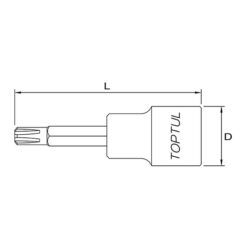 Tuýp đầu sao 1/2" TOPTUL BCRA 3 p 161003 09465