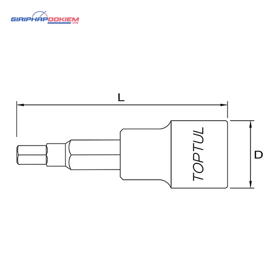 Vít lục giác dài TOPTUL BCTA 2 Vít lục giác dài TOPTUL BCTA - Ảnh 2