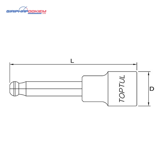 Tuýp đầu bi 1/2" TOPTUL BCSA 2 Tuýp đầu bi 1/2" TOPTUL BCSA - Ảnh 2