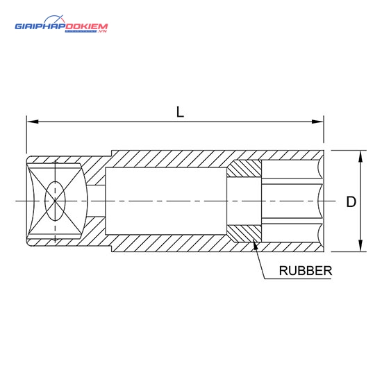 Tuýp mở bugi 3/8"TOPTUL BAAR 2 Tuýp mở bugi 3/8"TOPTUL BAAR - Ảnh 2