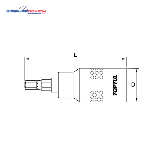 Đầu vít lục giác TOPTUL BCDA 2 Đầu vít lục giác TOPTUL BCDA - Ảnh 2
