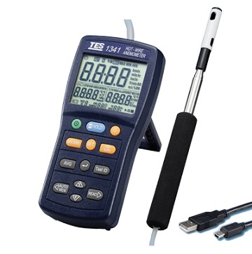Máy đo tốc độ gió TES 1341 9 Máy đo tốc độ gió TES 1341 - Ảnh 2
