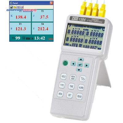 Máy ghi dữ liệu/đo nhiệt 4 kênh TES 1384 16 Máy ghi dữ liệu/đo nhiệt 4 kênh TES 1384 - Ảnh 6