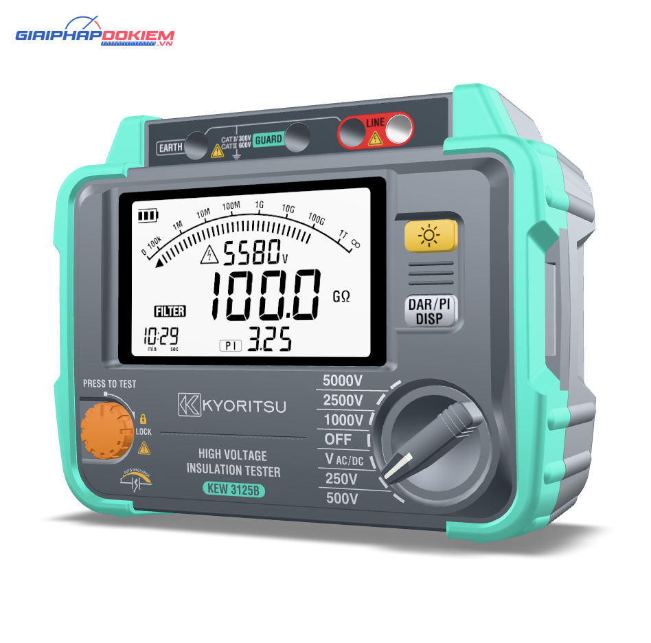 Thiết Bị Đo Cách Điện Kyoritsu 3125B 5 Thiết Bị Đo Cách Điện Kyoritsu 3125B - Ảnh 3