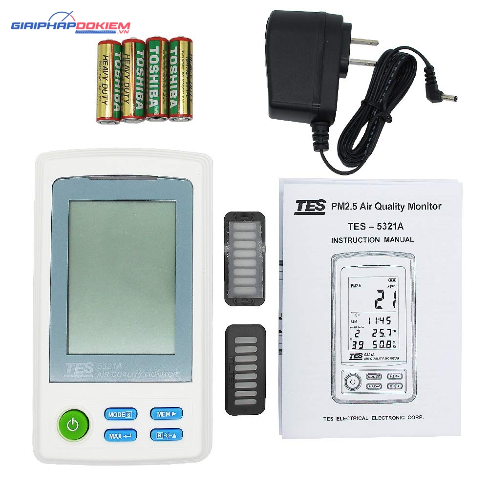 Máy đo độ bụi, nhiệt độ, độ ẩm không khí trong nhà TES 5321A 9 Máy đo độ bụi, nhiệt độ, độ ẩm không khí trong nhà TES 5321A - Ảnh 3