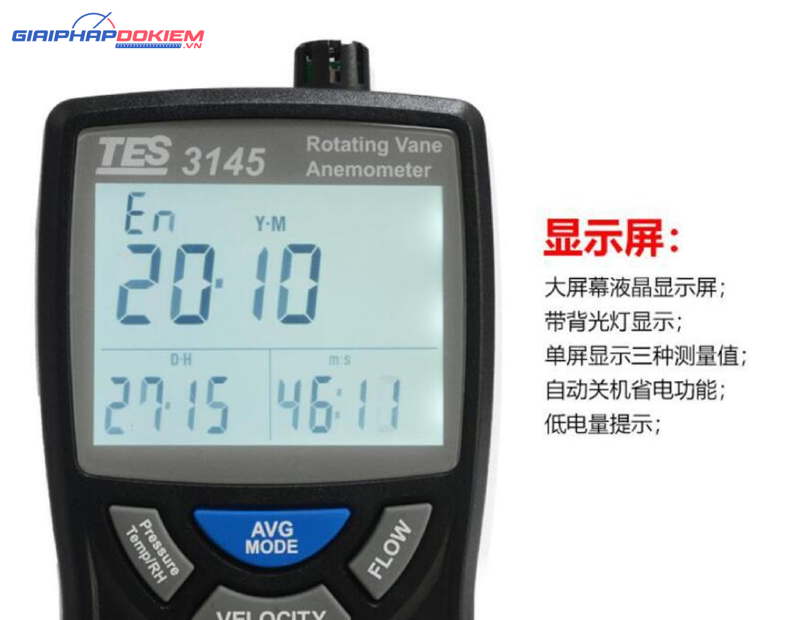 Máy đo tốc độ gió TES 3145 12 Máy đo tốc độ gió TES 3145 - Ảnh 6