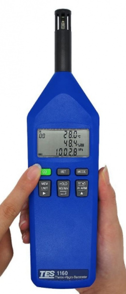 Máy đo nhiệt độ độ ẩm ,áp suất TES 1160 48 Máy đo nhiệt độ độ ẩm ,áp suất TES 1160