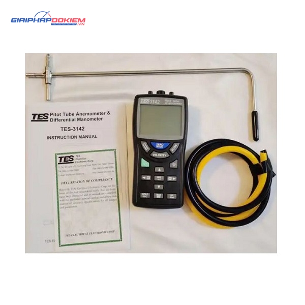 Máy đo áp suất lưu lượng không khí TES 3142 10 Máy đo áp suất lưu lượng không khí TES 3142 - Ảnh 2