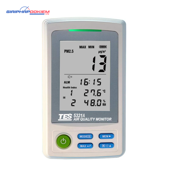 Máy đo độ bụi, nhiệt độ, độ ẩm không khí trong nhà TES 5321A 7 Máy đo độ bụi, nhiệt độ, độ ẩm không khí trong nhà TES 5321A
