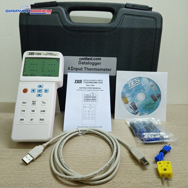 Máy ghi dữ liệu/đo nhiệt 4 kênh TES 1384 14 Máy ghi dữ liệu/đo nhiệt 4 kênh TES 1384 - Ảnh 4
