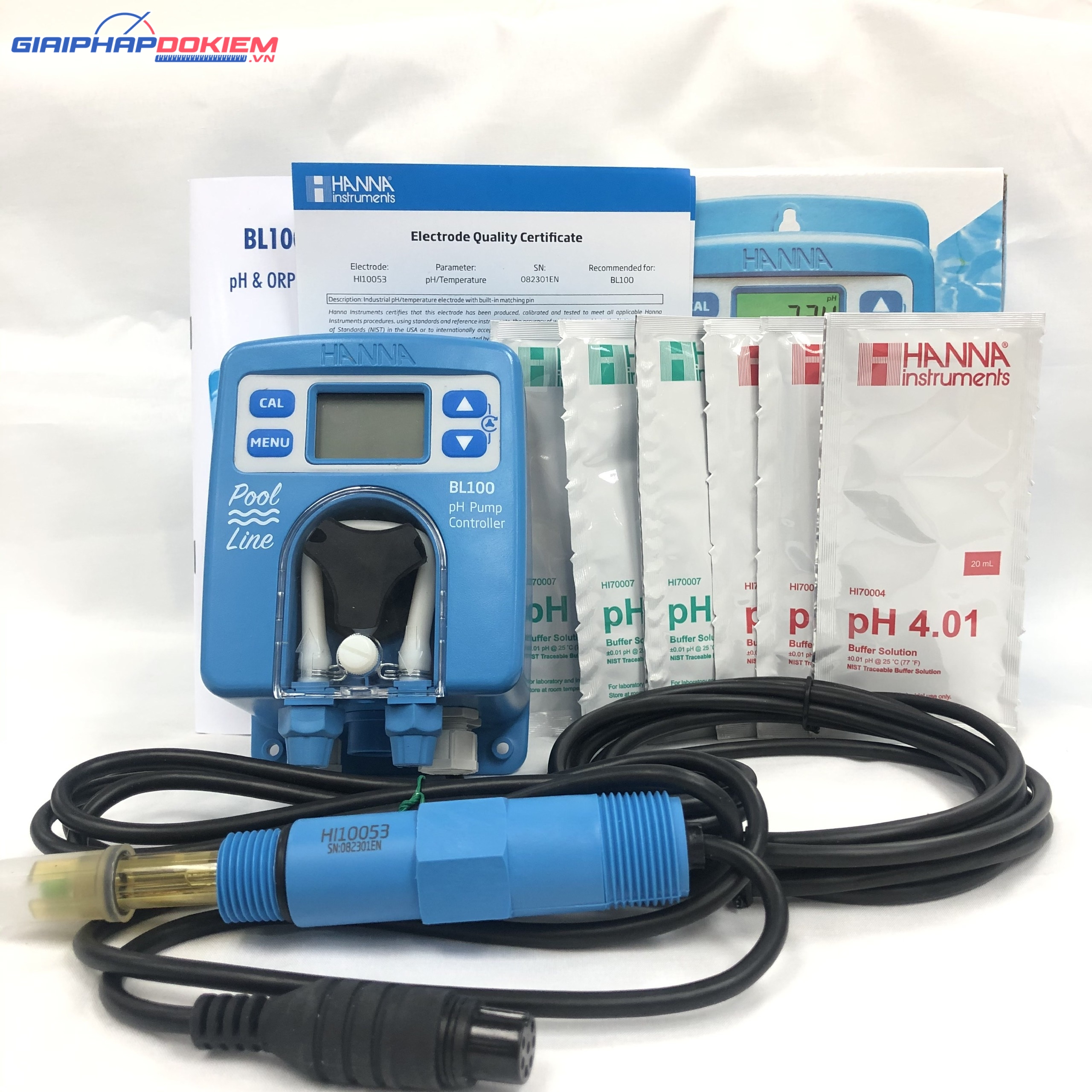 Bộ Điều Khiển pH Bể Bơi Kết Hợp Bơm Định Lượng Hanna BL100 4 Bộ Điều Khiển pH Bể Bơi Kết Hợp Bơm Định Lượng Hanna BL100 - Ảnh 3