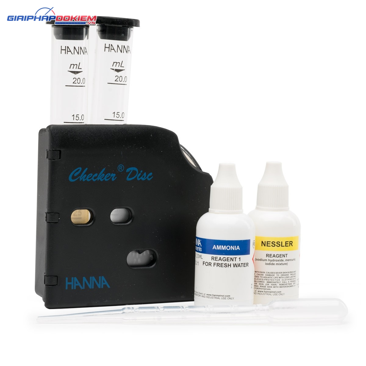 Bộ Dụng Cụ Đo Amoni Cho Nước Sạch, 100 lần đo Hanna HI38049 1 Bộ Dụng Cụ Đo Amoni Cho Nước Sạch, 100 lần đo Hanna HI38049