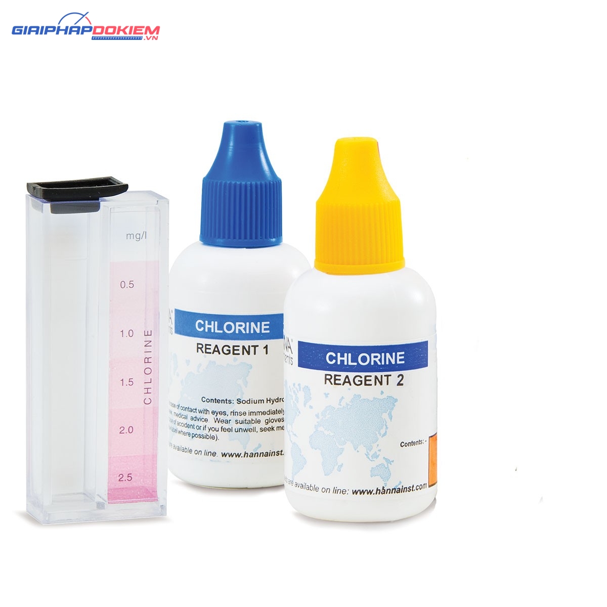 Bộ Dụng Cụ Đo Clo Dư, 50 Lần Đo Hanna HI3831F 1 Bộ Dụng Cụ Đo Clo Dư, 50 Lần Đo Hanna HI3831F