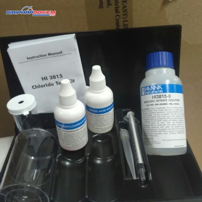 Bộ Dụng Cụ Đo Cloride Trong Nước Sạch Kèm Thuốc Thử Cho 100 Lần Hanna HI3815 2 Bộ Dụng Cụ Đo Cloride Trong Nước Sạch Kèm Thuốc Thử Cho 100 Lần Hanna HI3815 - Ảnh 2