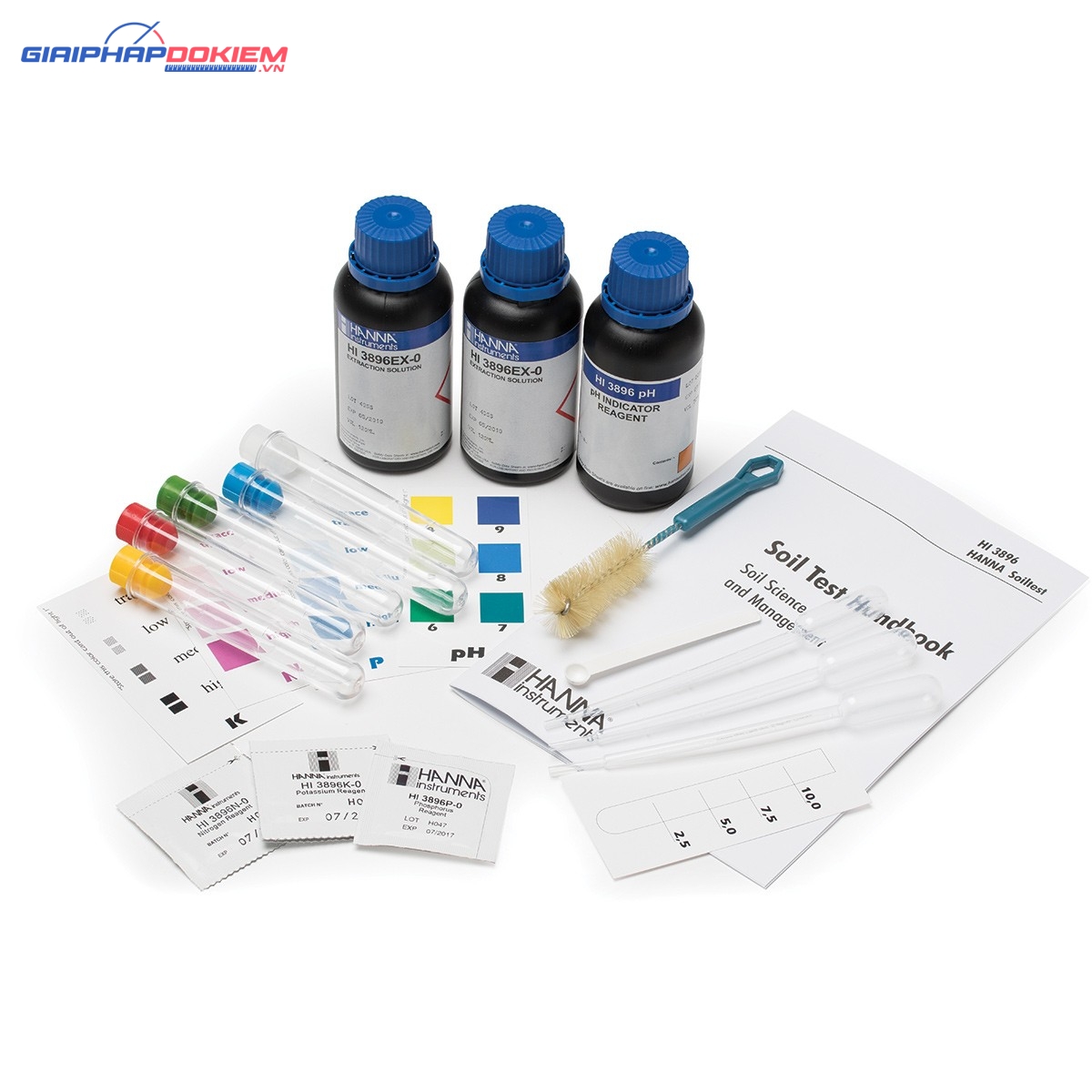 Bộ Dụng Cụ Đo Dinh Dưỡng NPK và pH Của Đất, 25 Lần Đo Hanna HI3896 1 Bộ Dụng Cụ Đo Dinh Dưỡng NPK và pH Của Đất, 25 Lần Đo Hanna HI3896