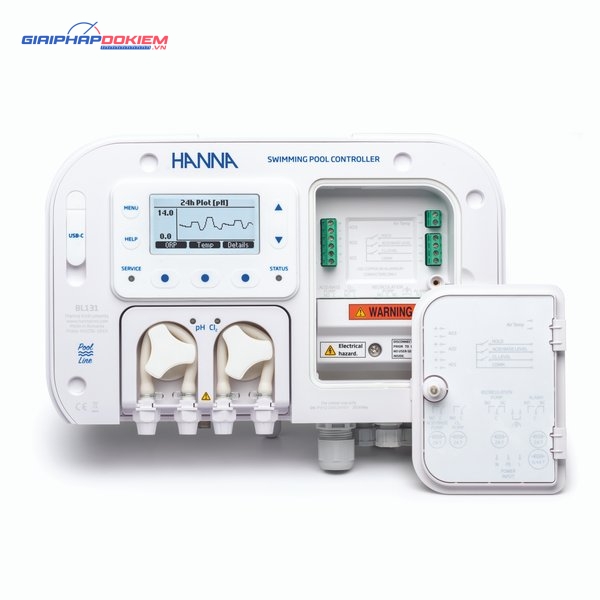 Bộ kiểm soát pH/Clorine trong bể bơi, kết hợp bơm, ngõ ra 4-20 mA Hanna BL131 3 Bộ kiểm soát pH/Clorine trong bể bơi, kết hợp bơm, ngõ ra 4-20 mA Hanna BL131 - Ảnh 3