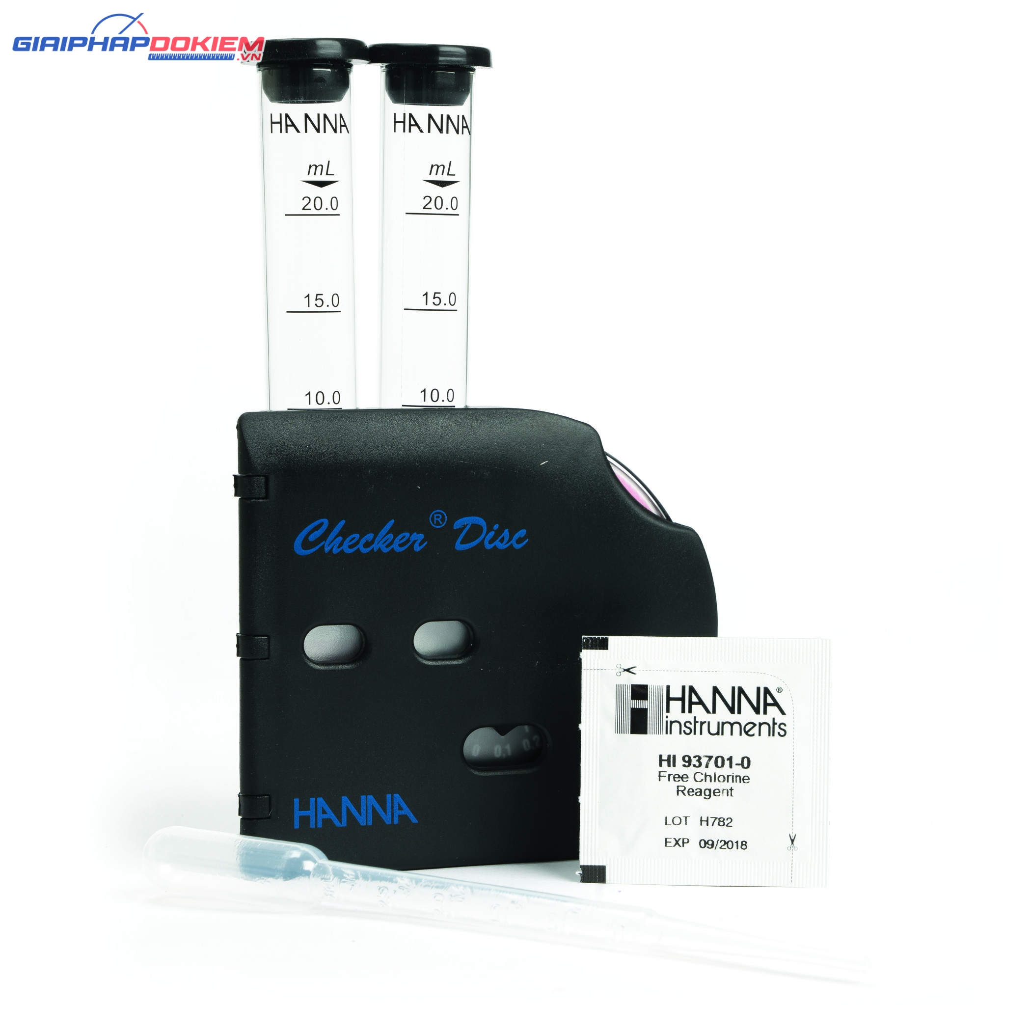 Bộ Kiểm Tra Clo Dư Từ 0 Đến 3.5mg/L Trong Nước Sạch, 200 Phép Đo Hanna HI38018 1 Bộ Kiểm Tra Clo Dư Từ 0 Đến 3.5mg/L Trong Nước Sạch, 200 Phép Đo Hanna HI38018