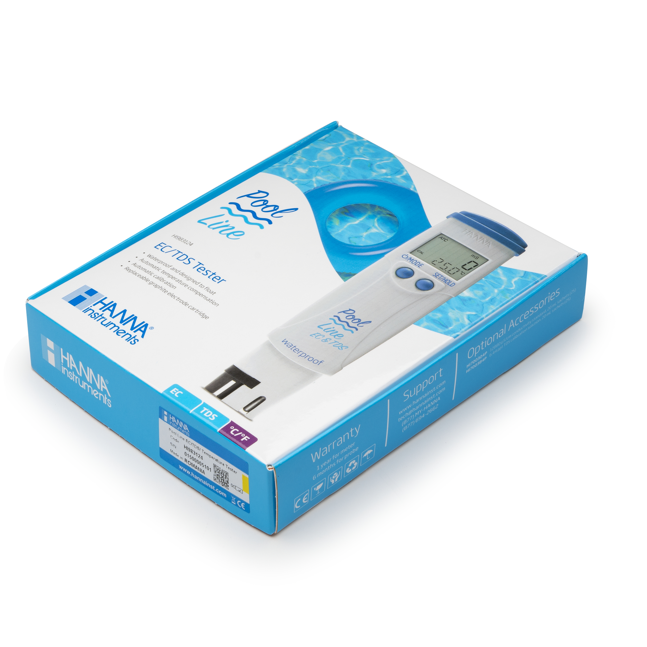 Bút Đo EC/TDS/Nhiệt Độ Cho Nước Hồ Bơi Hanna HI983124 4 Bút Đo EC/TDS/Nhiệt Độ Cho Nước Hồ Bơi Hanna HI983124 - Ảnh 4