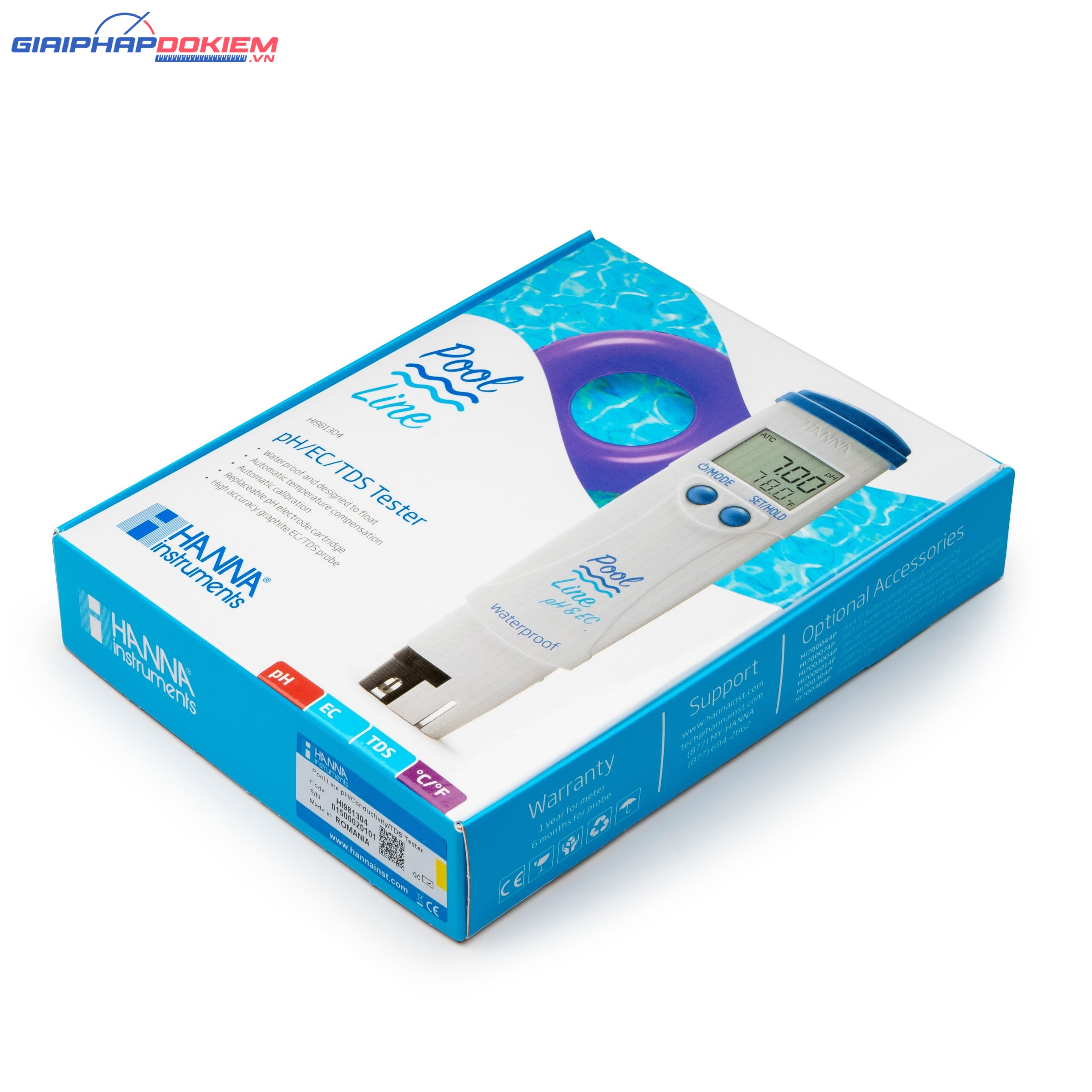 Bút Đo pH/Độ Dẫn /TDS/Nhiệt Độ Chuyên Trong Hồ Bơi Pool Line Hanna HI981304 4 Bút Đo pH/Độ Dẫn /TDS/Nhiệt Độ Chuyên Trong Hồ Bơi Pool Line Hanna HI981304 - Ảnh 4
