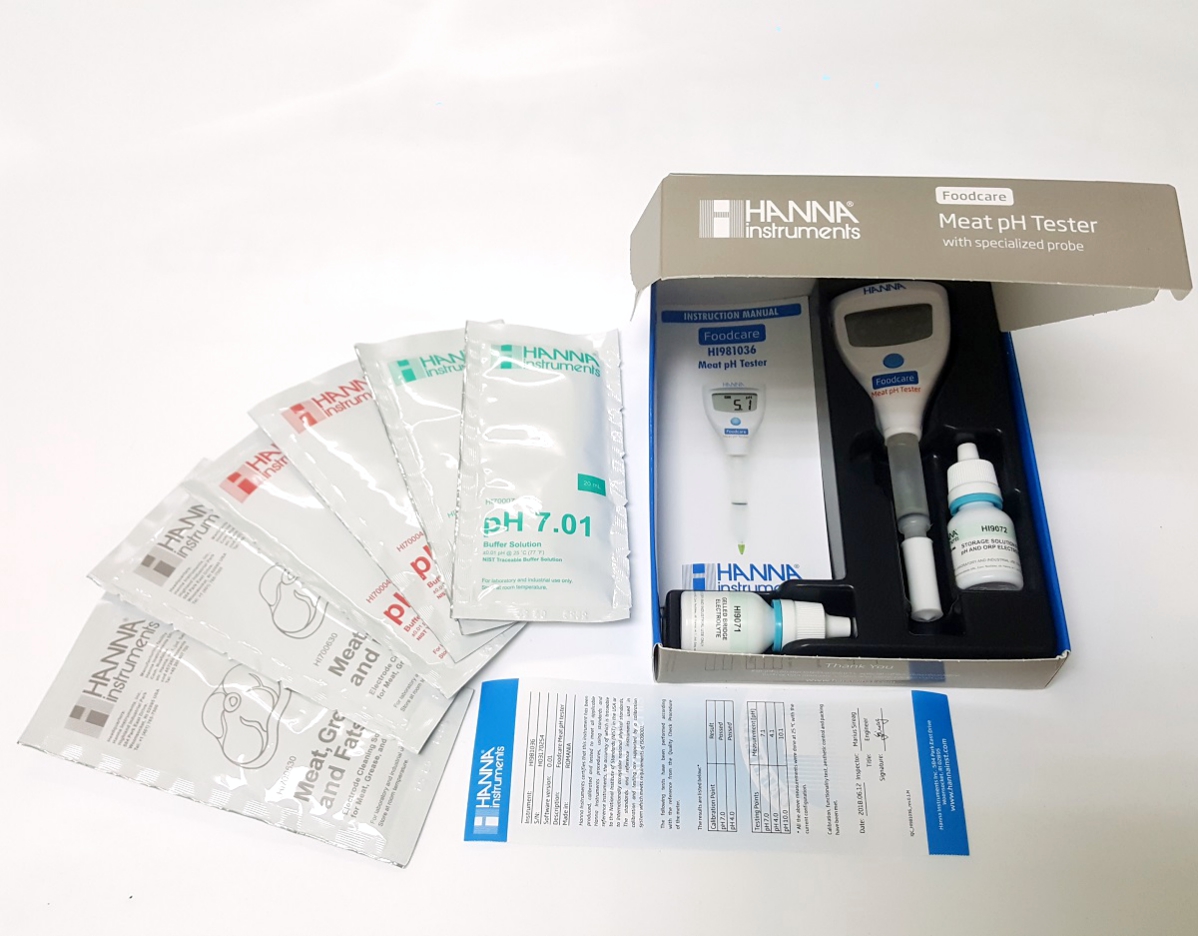 Bút Đo pH Trực Tiếp Trong Thịt Và Nước Hanna HI981036 1 Bút Đo pH Trực Tiếp Trong Thịt Và Nước Hanna HI981036