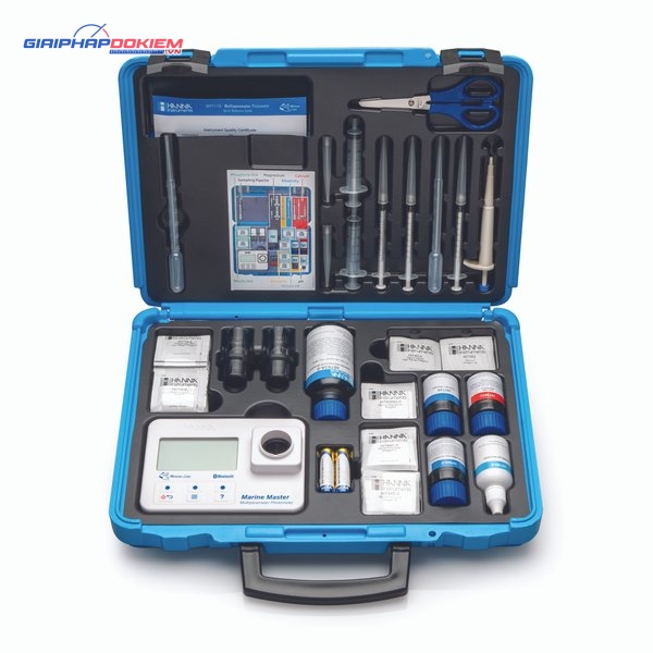 Combo Máy Đo Đa Chỉ Tiêu Nước Mặn HI97115 Kèm Thuốc Thử Có Kết Nối Bluetooth Hanna HI97115C 1 Combo Máy Đo Đa Chỉ Tiêu Nước Mặn HI97115 Kèm Thuốc Thử Có Kết Nối Bluetooth Hanna HI97115C