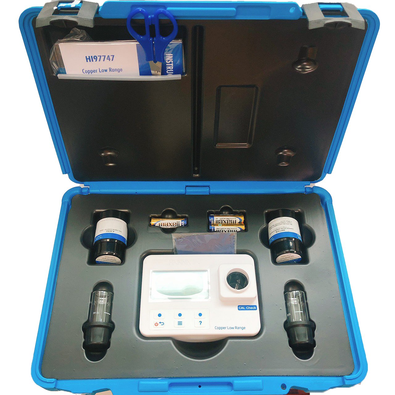 Combo Máy Quang Đo Đồng Thang Thấp Kèm Dung Dịch Chuẩn CAL Check™ Hanna HI97747C 1 Combo Máy Quang Đo Đồng Thang Thấp Kèm Dung Dịch Chuẩn CAL Check™ Hanna HI97747C