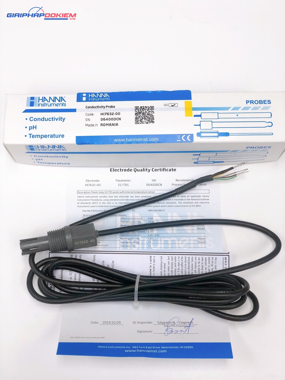 Đầu Dò EC/TDS (Thang Cao) Cáp 2m Hanna HI7632-00 6 Đầu Dò EC/TDS (Thang Cao) Cáp 2m Hanna HI7632-00 - Ảnh 6