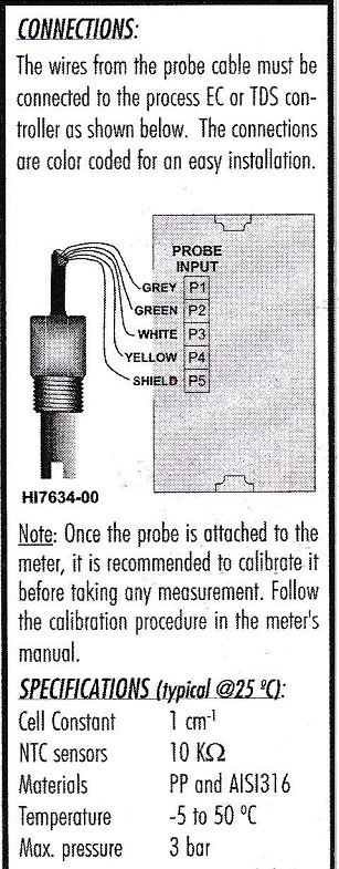 Điện Cực EC/TDS (Thang Thấp) cáp 2m Hanna HI7634-00 2 Điện Cực EC/TDS (Thang Thấp) cáp 2m Hanna HI7634-00 - Ảnh 2