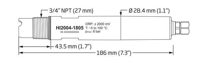 Điện Cực ORP, Cổng RS485, Dùng Cho Bộ Điều Khiển HI510 Hanna HI20XX-Y8ZZ Điện Cực ORP, Cổng RS485, Dùng Cho Bộ Điều Khiển HI510 Hanna HI20XX-Y8ZZ