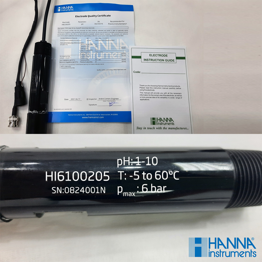 Điện Cực pH Phẳng (1-10pH) AmpHel® Dùng Pin, Cáp Dài 5m Hanna HI6100205 1 Điện Cực pH Phẳng (1-10pH) AmpHel® Dùng Pin, Cáp Dài 5m Hanna HI6100205