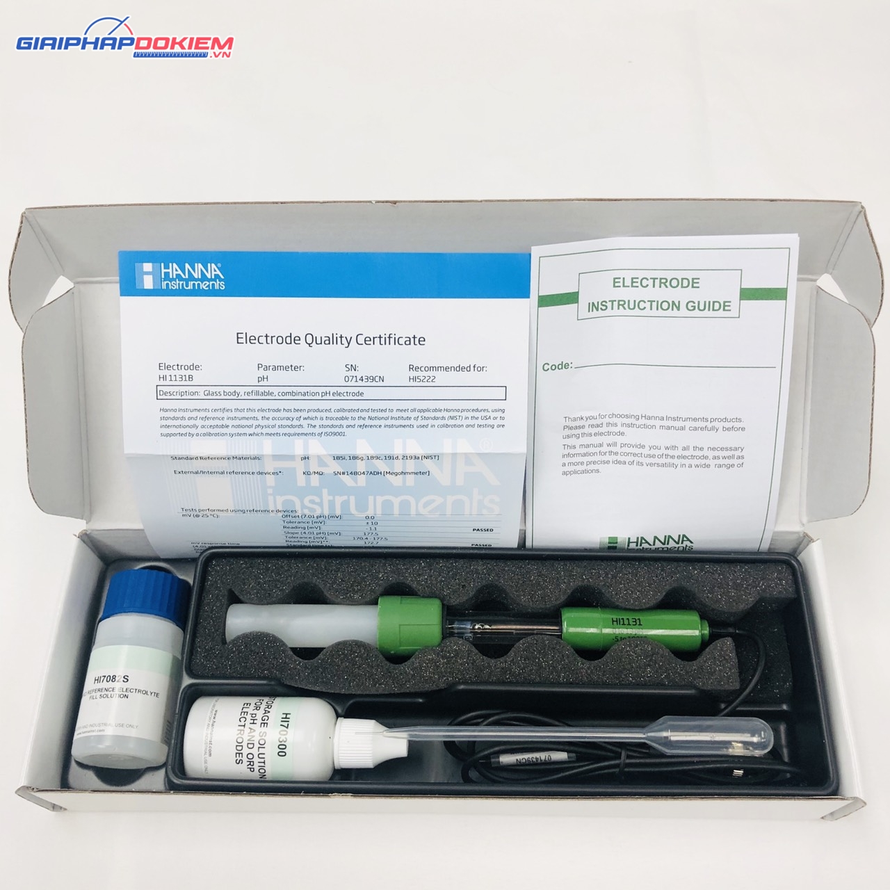Điện Cực pH Thủy Tinh Cổng BNC Hanna HI1131B 2 Điện Cực pH Thủy Tinh Cổng BNC Hanna HI1131B - Ảnh 2