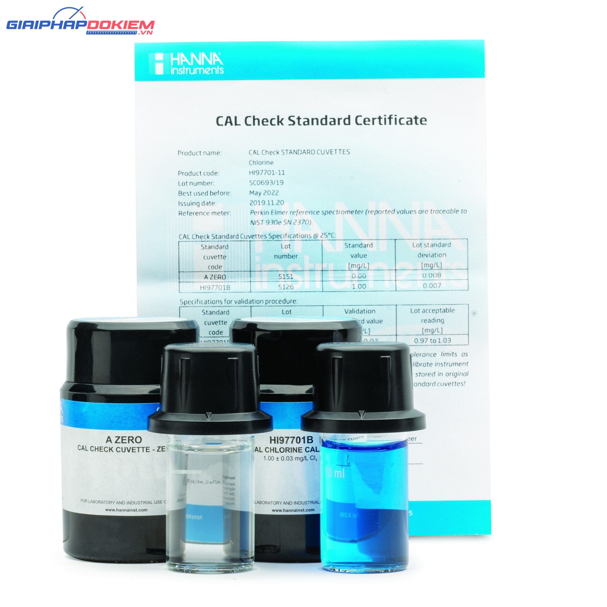 Dung Dịch CAL Check™ Chuẩn Hydrazine Hanna HI97704-11 1 Dung Dịch CAL Check™ Chuẩn Hydrazine Hanna HI97704-11