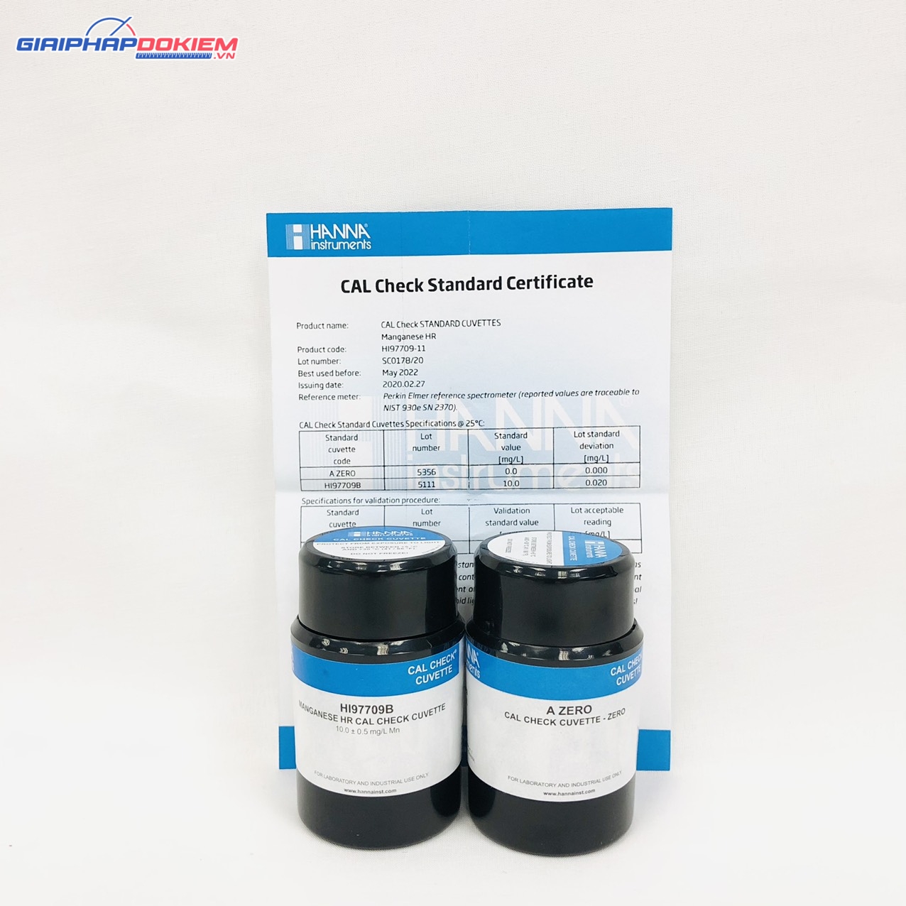 Dung Dịch CAL Check™ Chuẩn Mangan HR Dùng Cho Máy Đo Quang Hanna HI97709-11 1 Dung Dịch CAL Check™ Chuẩn Mangan HR Dùng Cho Máy Đo Quang Hanna HI97709-11