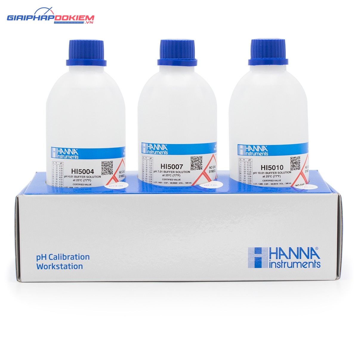 Dung Dịch Chuẩn pH 4.01,7.01,10.01 (3x500mL) Hanna HI54710 1 Dung Dịch Chuẩn pH 4.01,7.01,10.01 (3x500mL) Hanna HI54710