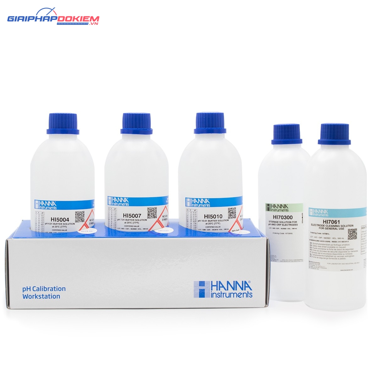 Dung Dịch Chuẩn pH 4.01,7.01,10.01 và Dung Dịch Bảo Quản Và Rửa Điện Cực (5 x 500 mL) Hanna HI54710-11 1 Dung Dịch Chuẩn pH 4.01,7.01,10.01 và Dung Dịch Bảo Quản Và Rửa Điện Cực (5 x 500 mL) Hanna HI54710-11