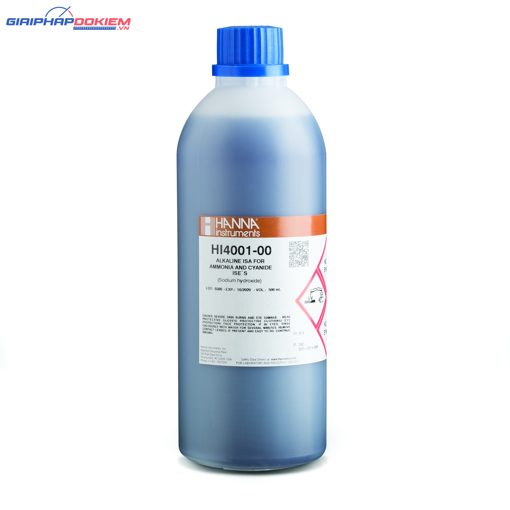 Dung Dịch Điều Chỉnh Cường Độ Ion (ISA) Dùng Cho Điện Cực Đo Cyanide và Amoni Hanna HI4001-00 1 Dung Dịch Điều Chỉnh Cường Độ Ion (ISA) Dùng Cho Điện Cực Đo Cyanide và Amoni Hanna HI4001-00